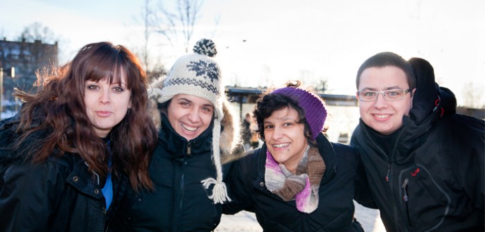 Jelena, Angeles, Joana och Germain i Globala Kronoberg
