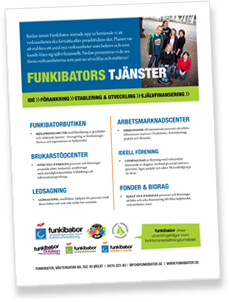 Presentationsblad över Funkibators tjänster Presentationsblad över Funkibators tjänster