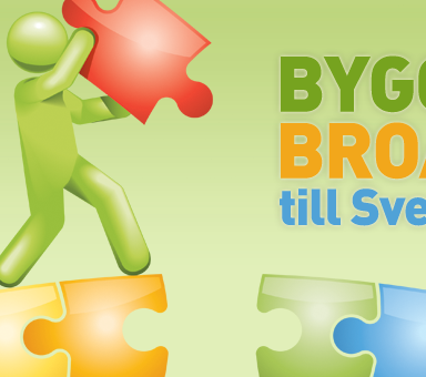 Logotype: Bygga broar till Sverige