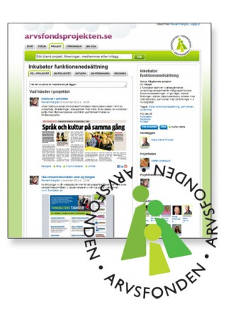 Screenshoots från Arvsfondensprojektplats